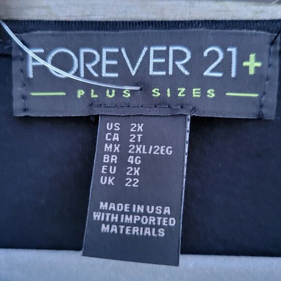 NWT New Forever 21 Plus Womens 2X Black Sleeveless Fringe Back Tank Top - Picture 3 of 5